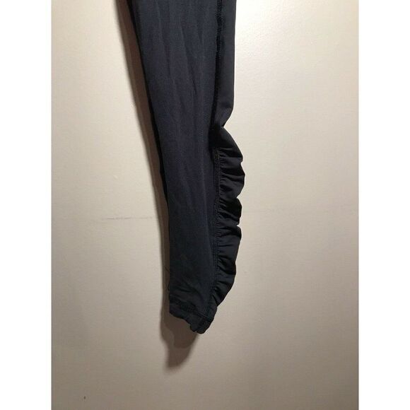 Lululemon‎ Speed Tight IV Womens Sz 4 Pockets Zip Ruched Ankle Reflector Black - Picture 4 of 7